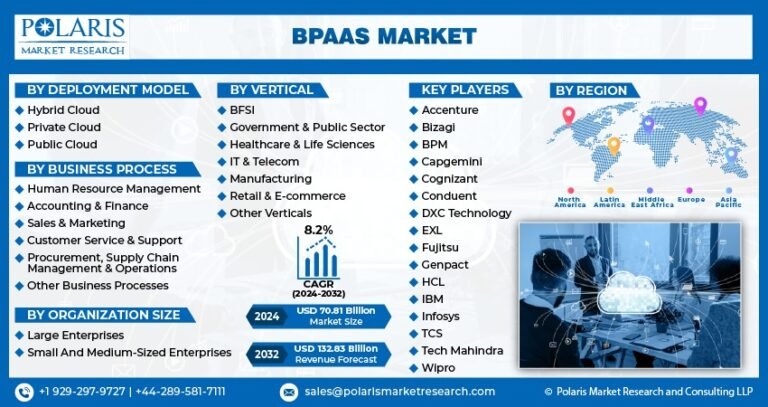 BPaaS Market Expected to Reach USD 132.83 Billion by 2032, Growing at a CAGR of 8.2%