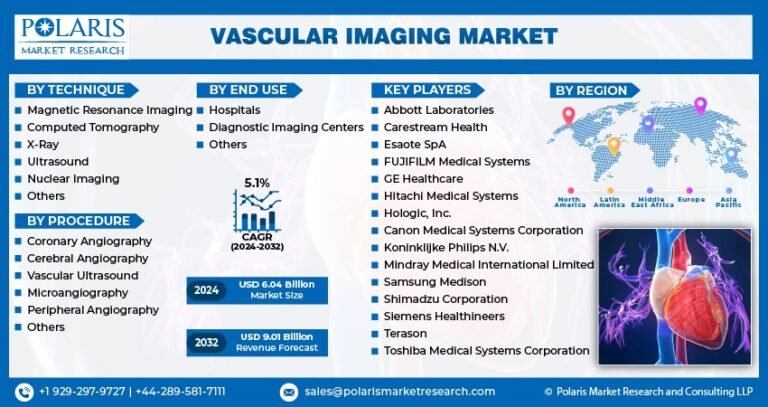 Vascular Imaging Market Anticipated to Reach USD 9.01 Billion by 2032, Growing at a CAGR of 5.1%