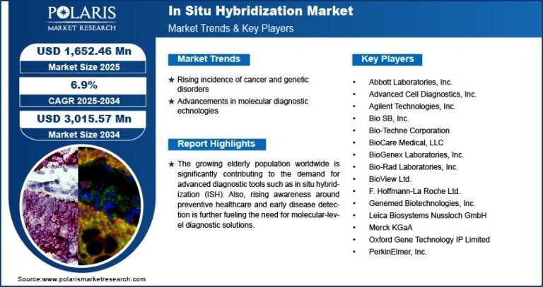 In Situ Hybridization Market Projected to Reach USD 3,015.57 Million by 2034, Expanding at a CAGR of 6.9%