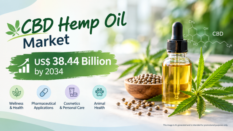 CBD Hemp Oil Market Growth Accelerates: US$ 38.44 Billion Opportunity by 2034