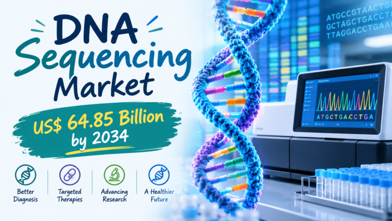 DNA Sequencing Market Growth Accelerates: US$ 64.85 Billion Opportunity by 2034