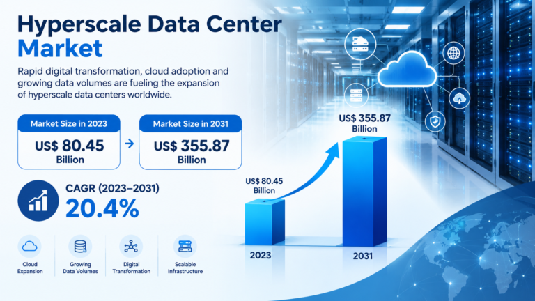 Hyperscale Data Center Market To Reach US$ 355.87 Billion By 2031