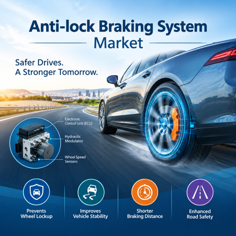 Anti-Lock Braking System Market to Reach US$105.27 Billion by 2034, Growing at 7.09% CAGR