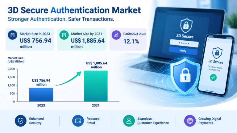 3D Secure Authentication Market Overview To Reach US$ 1885.64 million by 2031