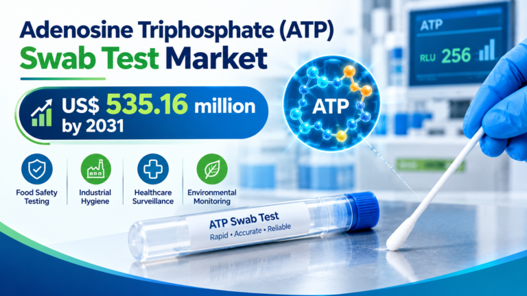 Adenosine Triphosphate (ATP) Swab Test Market to Reach US$ 535.16 Million by 2031, Growing at 9.2% CAGR