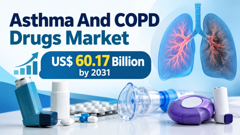 Asthma and COPD Drugs Market to Reach US$ 60.17 Billion by 2031, Driven by a 6.4% CAGR