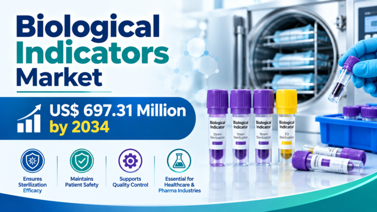 Biological Indicators Market to Reach US$ 697.31 Million by 2034, Fueled by Rising Sterilization Demand