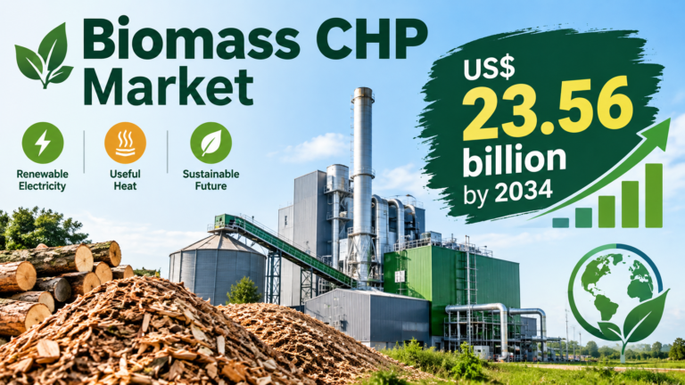 Biomass CHP Market to Reach US$ 23.56 Billion by 2034, Driven by Growing Demand for Renewable Energy