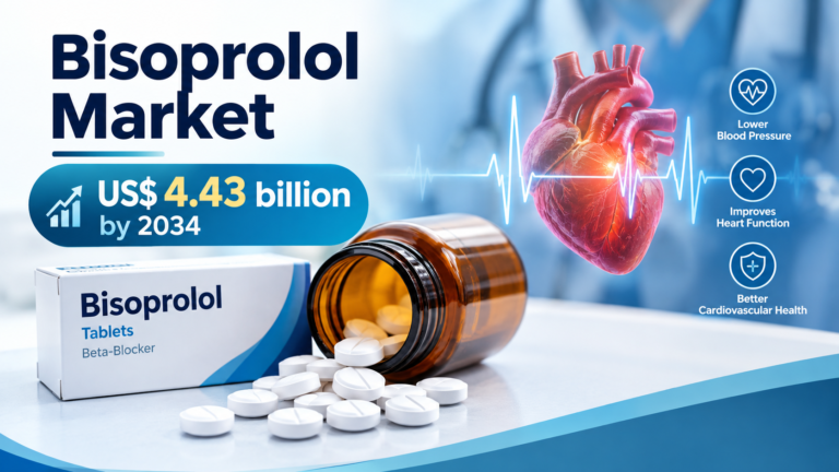 Bisoprolol Market Trends 2034: Rising Demand Drives Growth to US$ 4.43 Billion