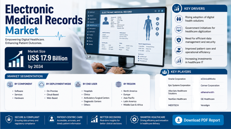 Global Electronic Medical Records Market Poised for 3.16% CAGR Growth Through 2034