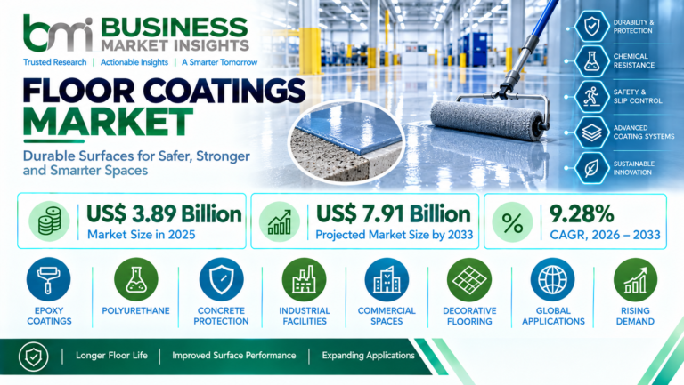 Floor Coatings Market Size to Reach US$ 7.91 Billion by 2033, Driven by Industrial Flooring Demand