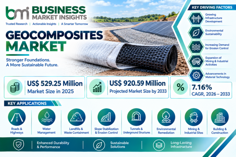 Geocomposites Market to Reach US$ 920.59 Million by 2033